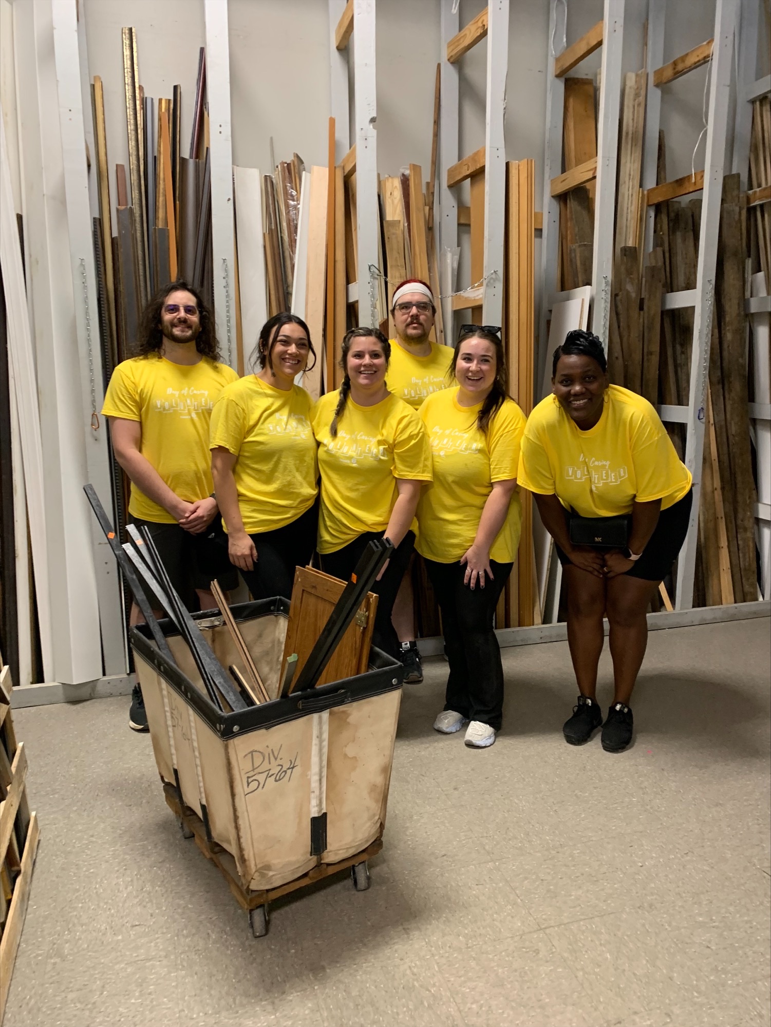 Volunteers at Habitat for Humanity