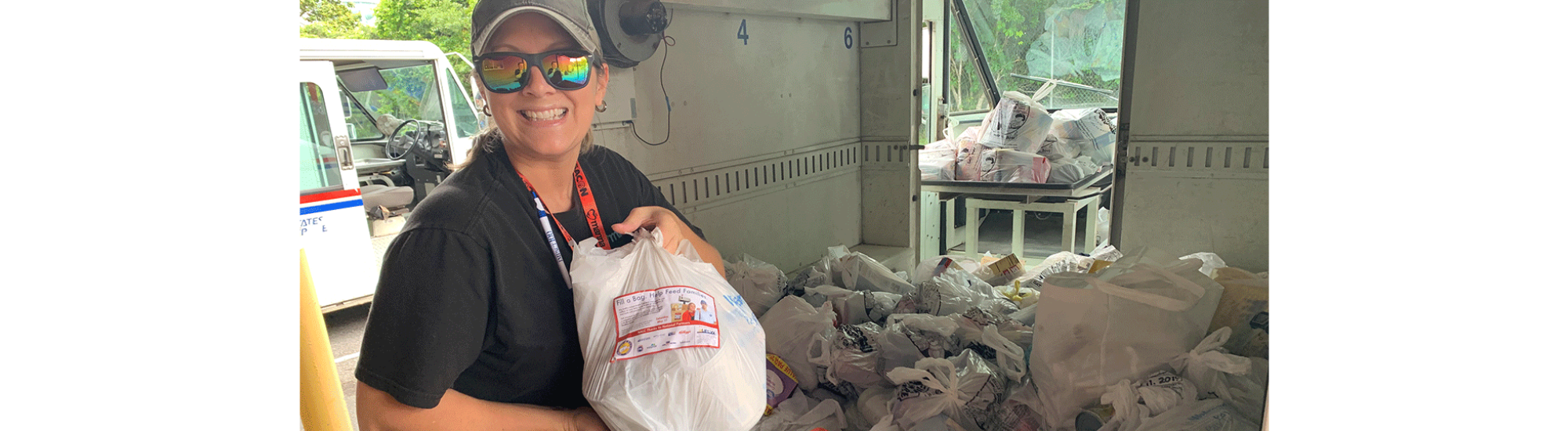 Letter carrier collects food donations